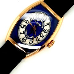 Rose Gold Franck Muller Cloisonné Blue Dial Chronometro 5850 Automatic