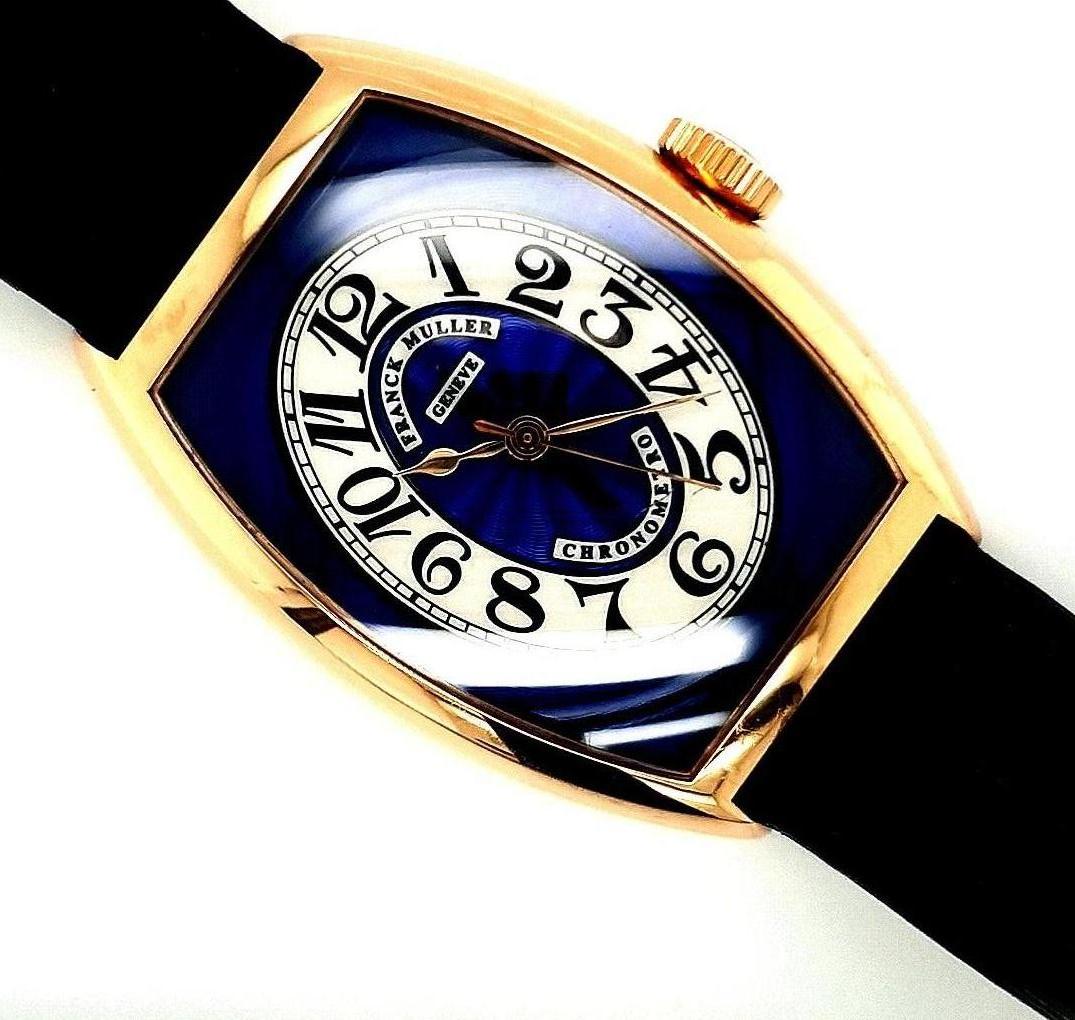 Rose Gold Franck Muller Cloisonné Blue Dial Chronometro 5850 Automatic 1