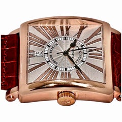Rose Gold Franck Muller Master Square Date Watch with Original Leather Band