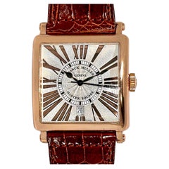 Rose Gold Franck Muller Master Square Date Watch with Original Leather Band
