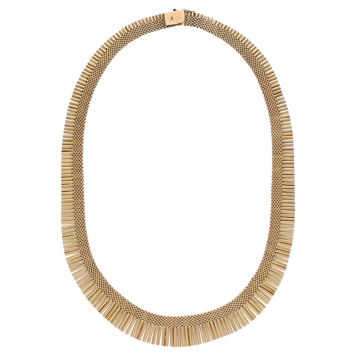 Rose Gold Fringe Necklace
