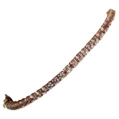 Rose Gold Garnet Tennis Bracelet Light Pink Garnet 18k 750 Rose Gold MXHM