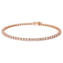 Roségold-Granat-Tennisarmband Hellrosa Granat 18k 750 Rose Gold MXHM