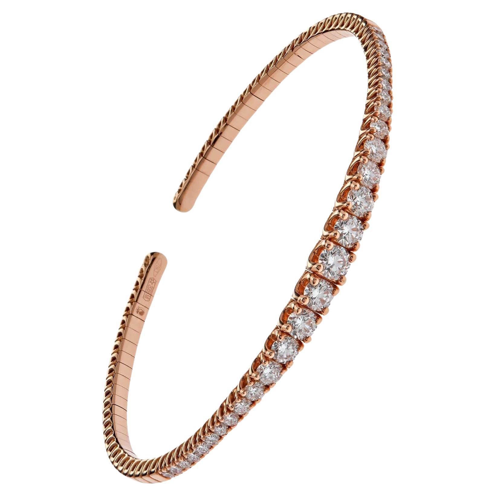 Diamantarmband in Roségold, abgestuft