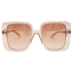 Lunettes de soleil surdimensionnées Gucci or rose