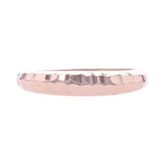 Rose Gold Hammered Band, 14k Tapered Women's Ring
