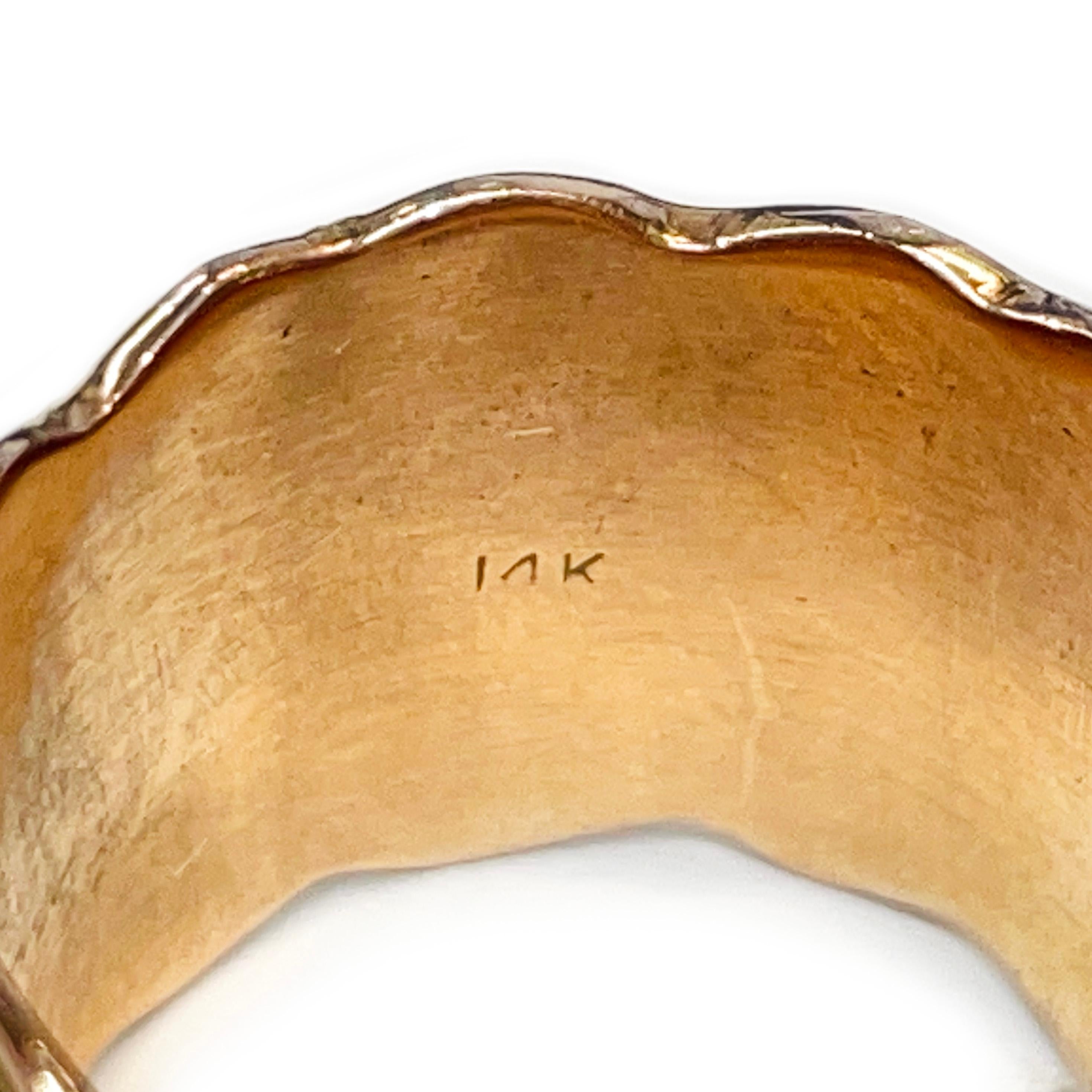 Hawaiianischer geblümter Ring aus Roségold für Damen oder Herren im Angebot