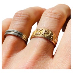 Rose Gold Hebrew Vintage Edwardian Ring, size - P/ 8/16/56