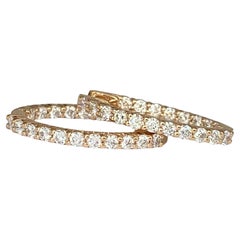 Rose Gold Huggies Hoop Diamant-Ohrringe