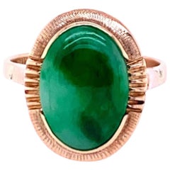 Rose Gold Jade Ring