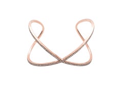 Rose Gold Jennifer Miller Pave Diamond Manschettenarmband