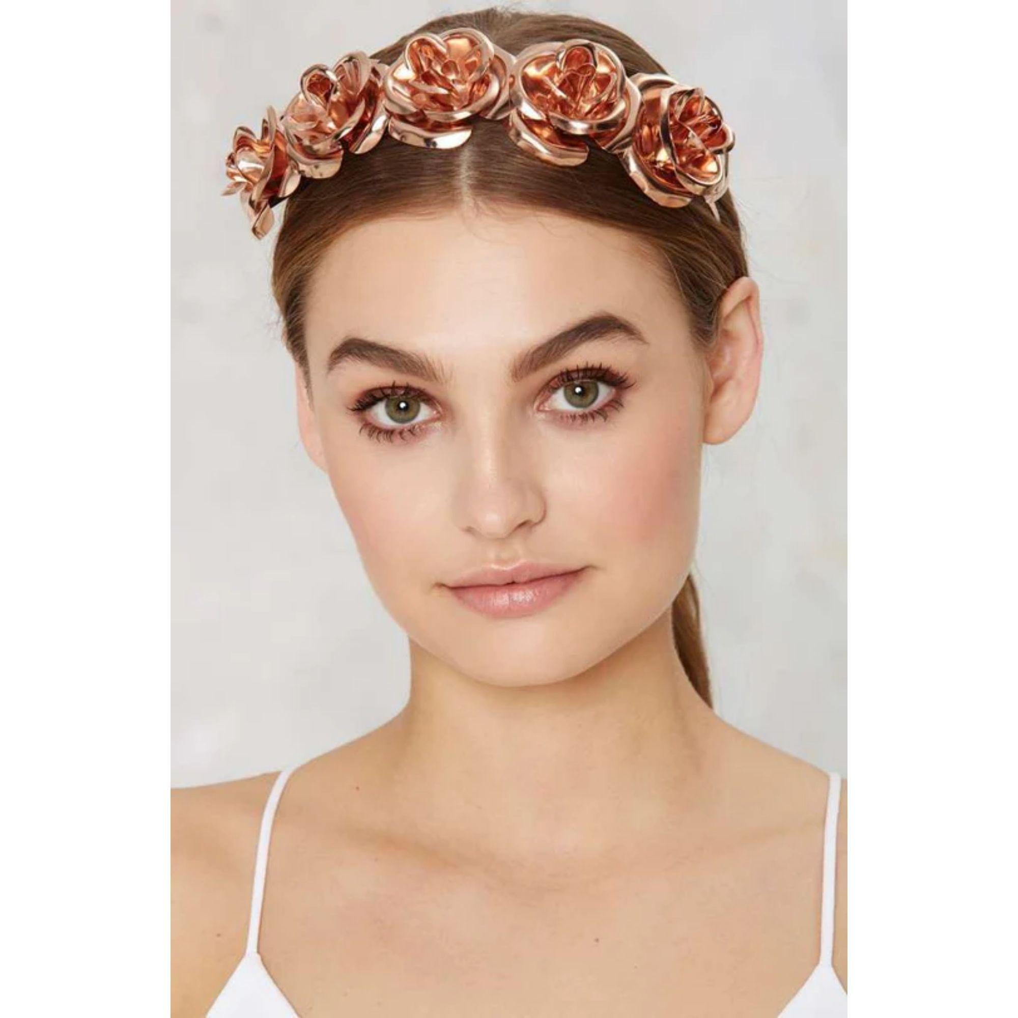 Rose Gold Lana Rose Headband In New Condition For Sale In Miami Beach, FL