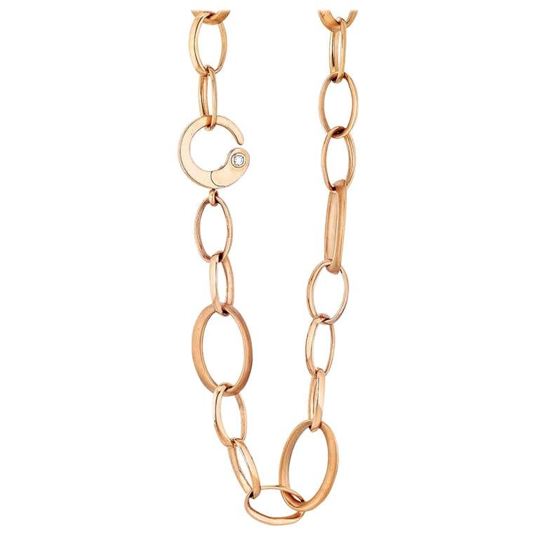 Crivelli Long Oval Link Chain in 18K Rose Gold