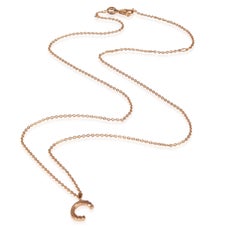 Rose Gold  Mini Initial C Pendant