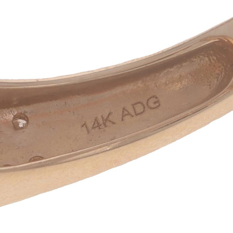 Anello a doppio anello con diamante Morganite in oro rosa - Cuscino quadrato 14k 16,57ctw in vendita 2