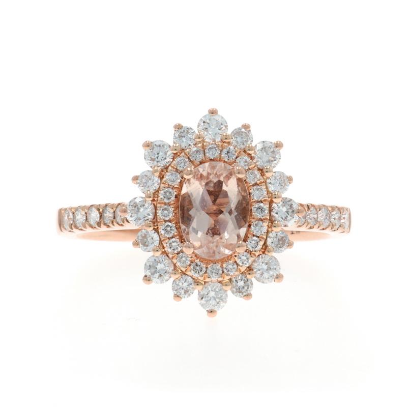 Taglia: 8 1/2
Costo della taglia: Aumento di 2 taglie per $50 o diminuzione di 1/2 taglia per $40

Contenuto del metallo: Oro rosa 14k

Informazioni su A. Stone

Morganite naturale
Carati: .75ct
Taglio: Ovale

Diamanti naturali
Carati: