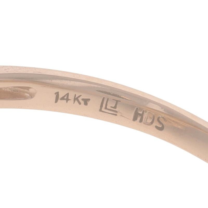 Anello aureola con diamante Morganite in oro rosa - 14k Ovale 1,55ctw Floreale in vendita 2