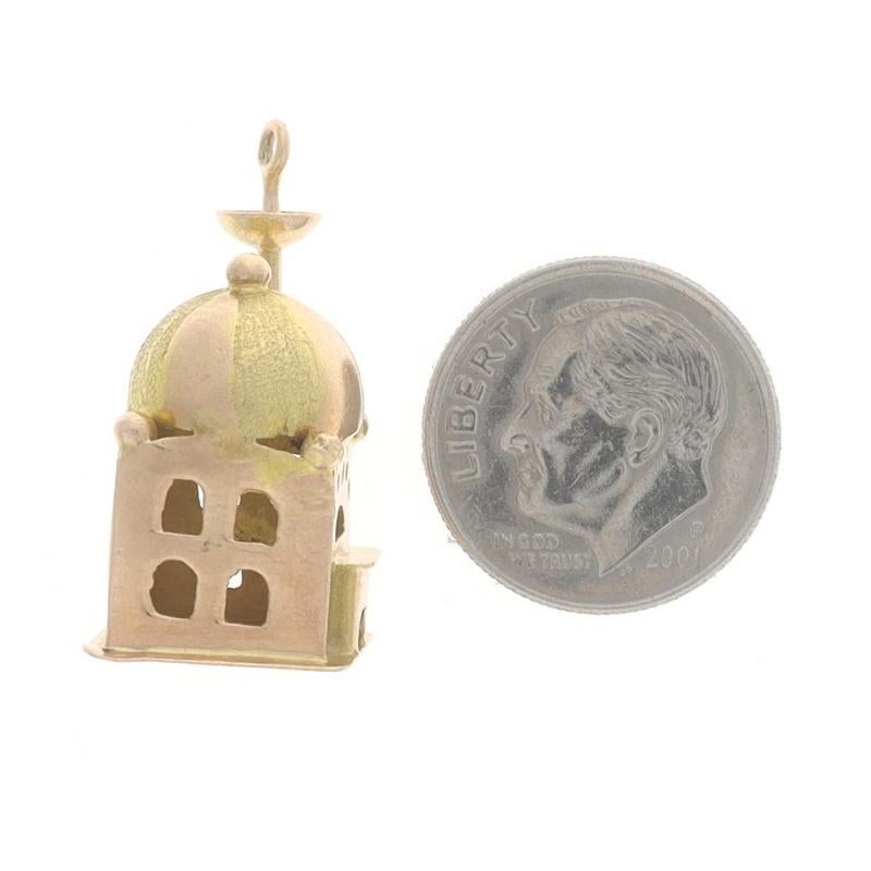 Rose Gold Mosque Charm - 14k Faith In Excellent Condition For Sale In Greensboro, NC