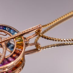 Rose Gold Multi-Gem Pendant