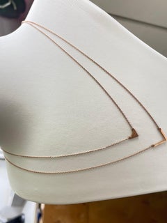 Set de Collares de Oro Rosa, Set de Collares Errow, Set de Collares Delicados de Oro Rosa de 14K