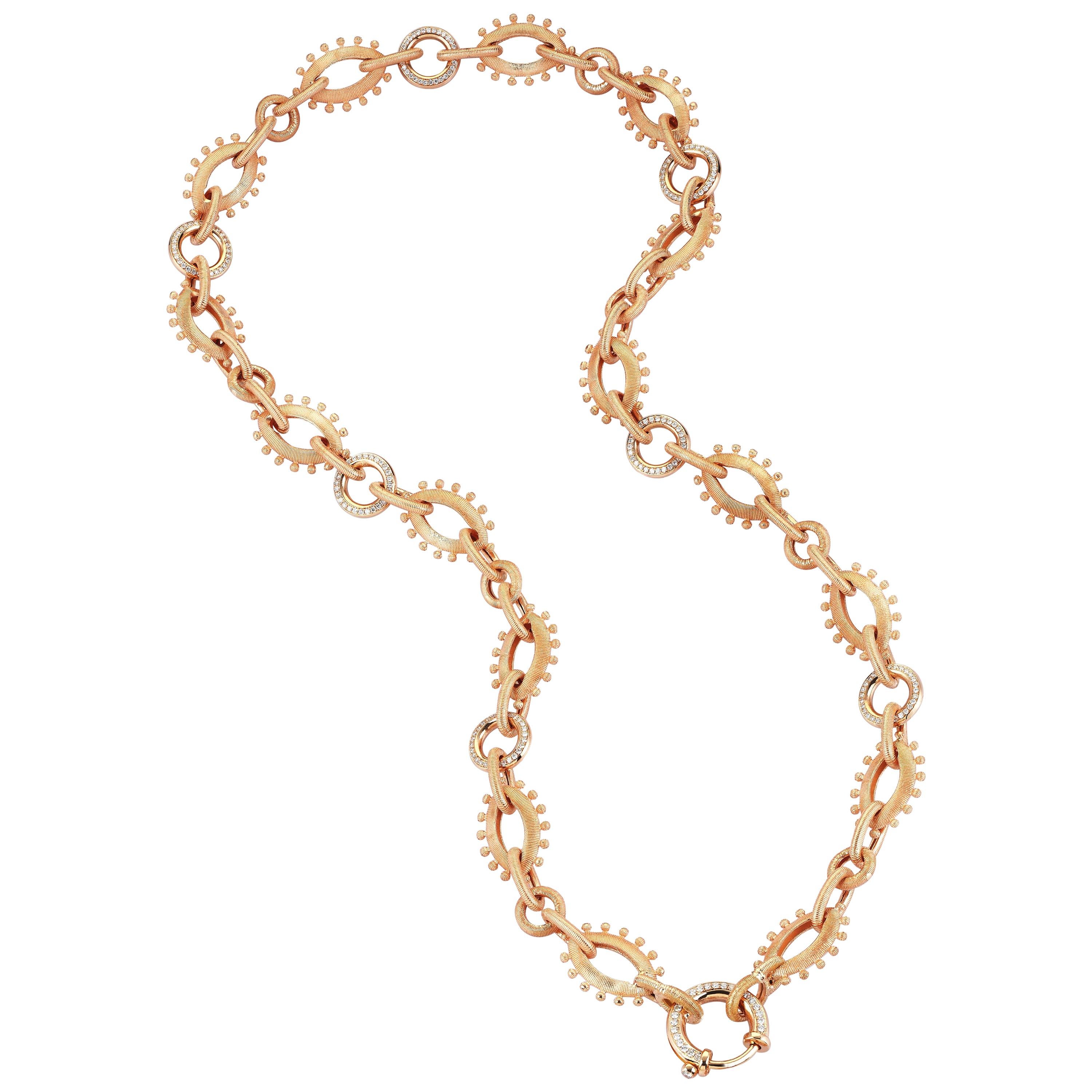 Rose Gold Necklaces with Diamonds im Angebot