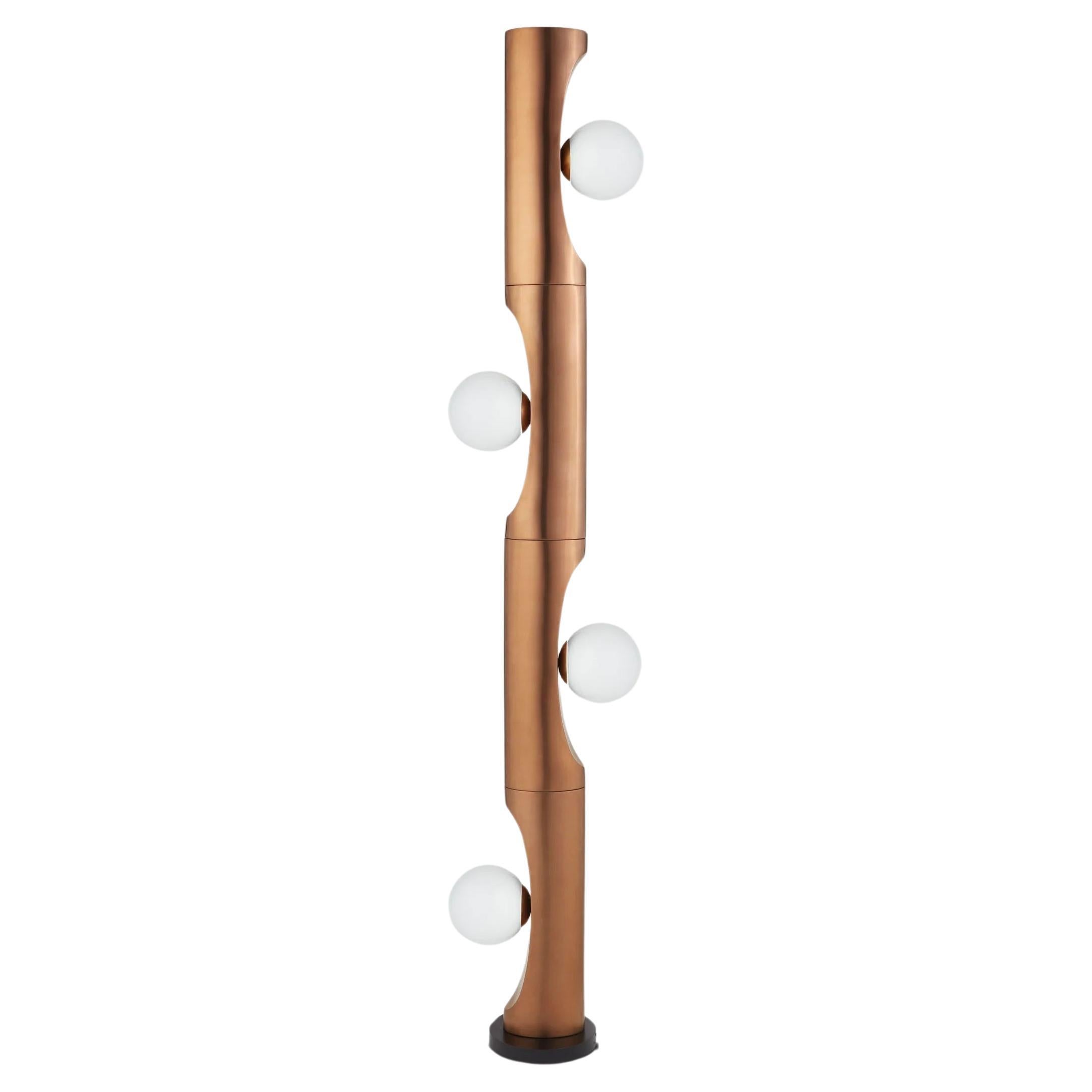 Lámpara de pie Rose Gold Notch by Hatsu