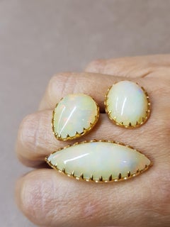 Rose Gold Opal Modern Ring