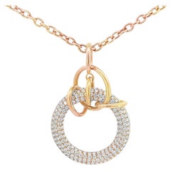Rose Gold Open Disc Necklace