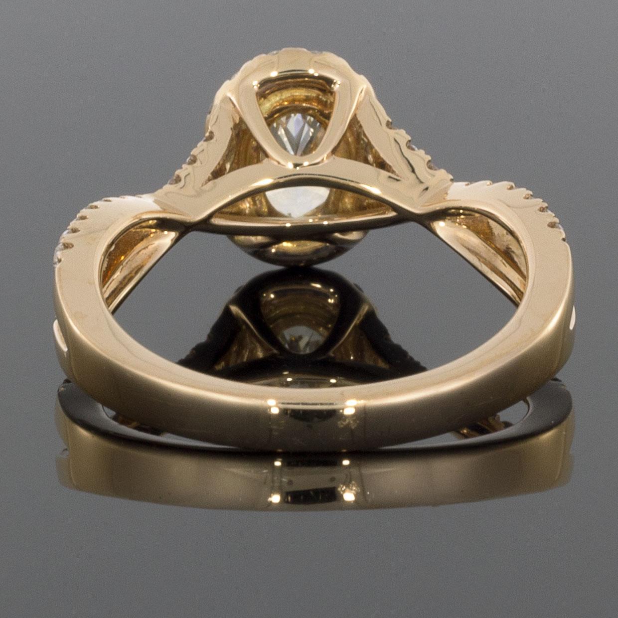 twisted shank halo engagement rings