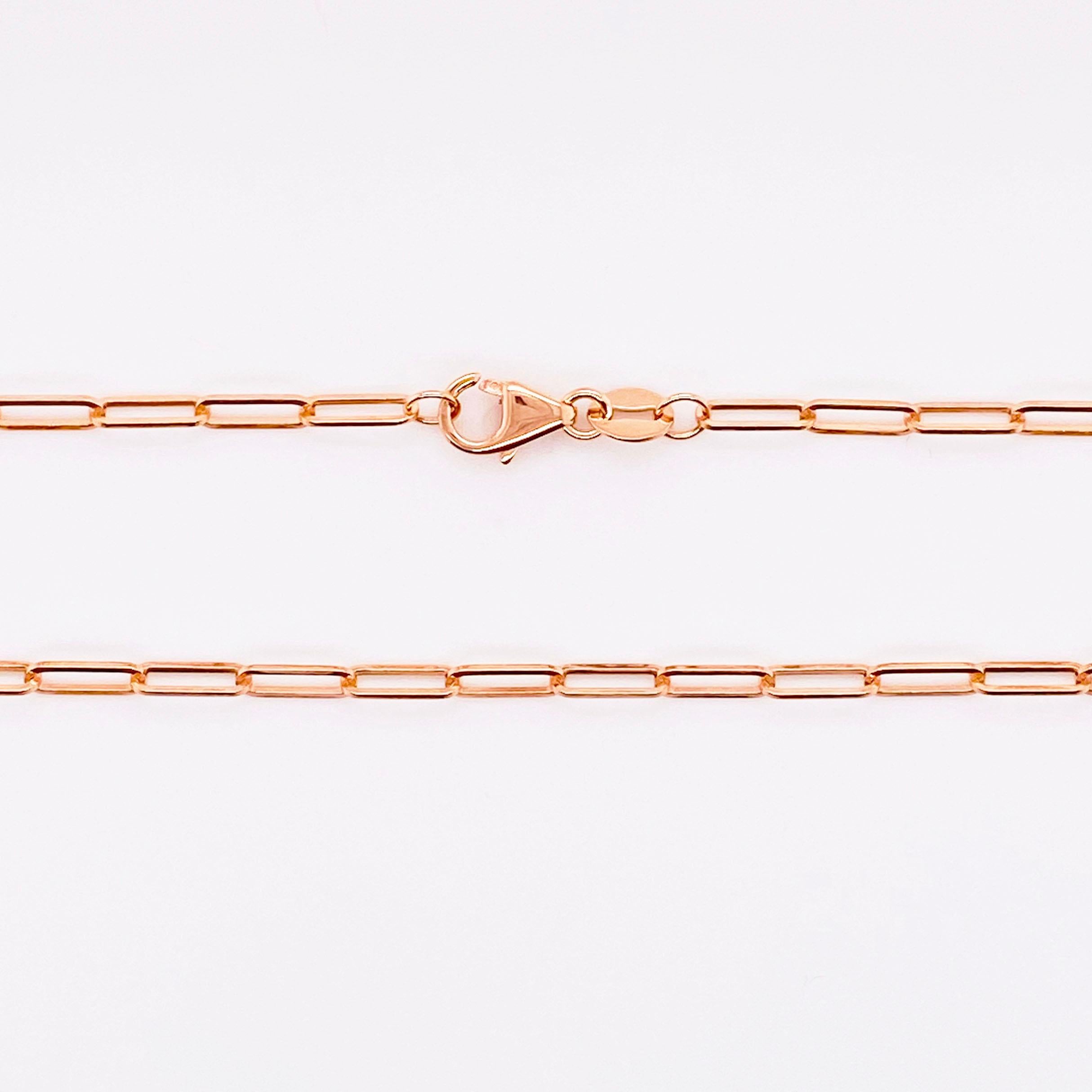 rose gold paperclip necklace