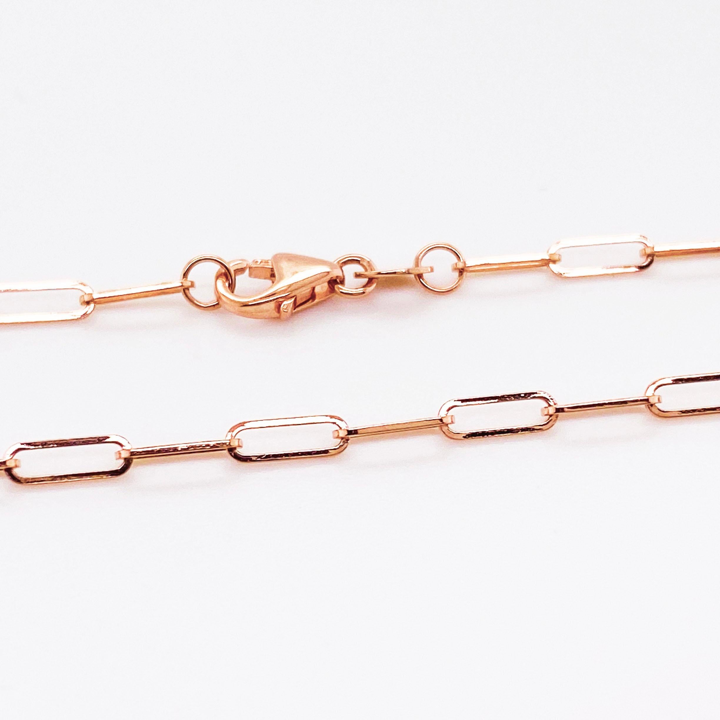 rose gold paper clip necklace