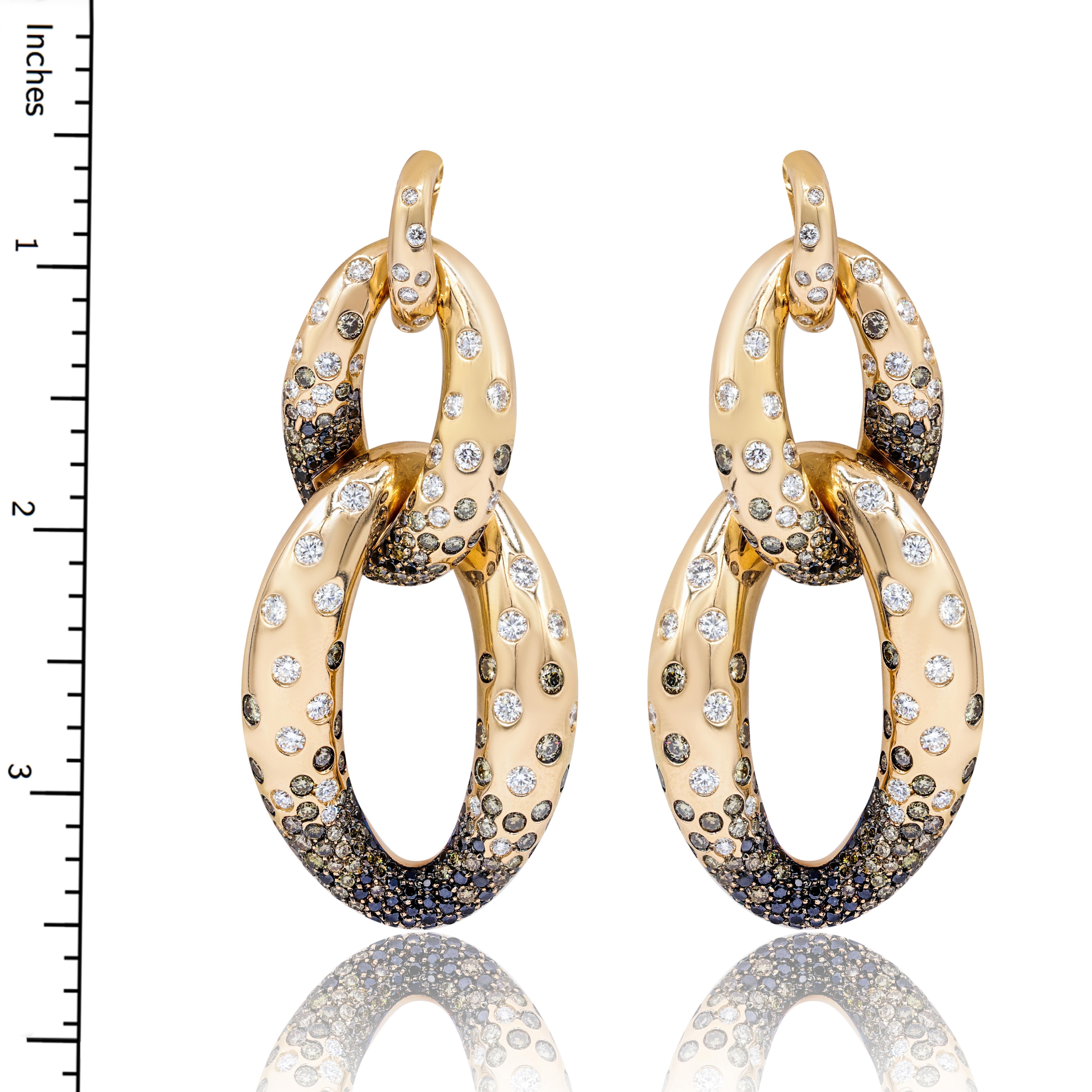 rose gold pave earrings