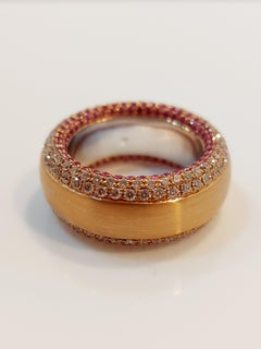 Rose Gold Pink Sapphire & Diamond Ring