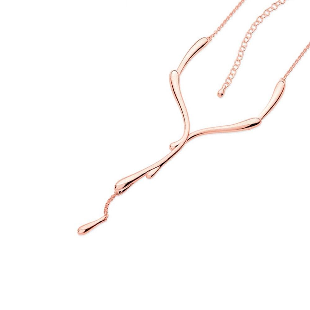 Rose Gold Plated Dripping Necklace In New Condition For Sale In Barnsley, GB