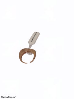 Rose Gold Plated Women's Wave Ring, Italy, 21st Century, New
