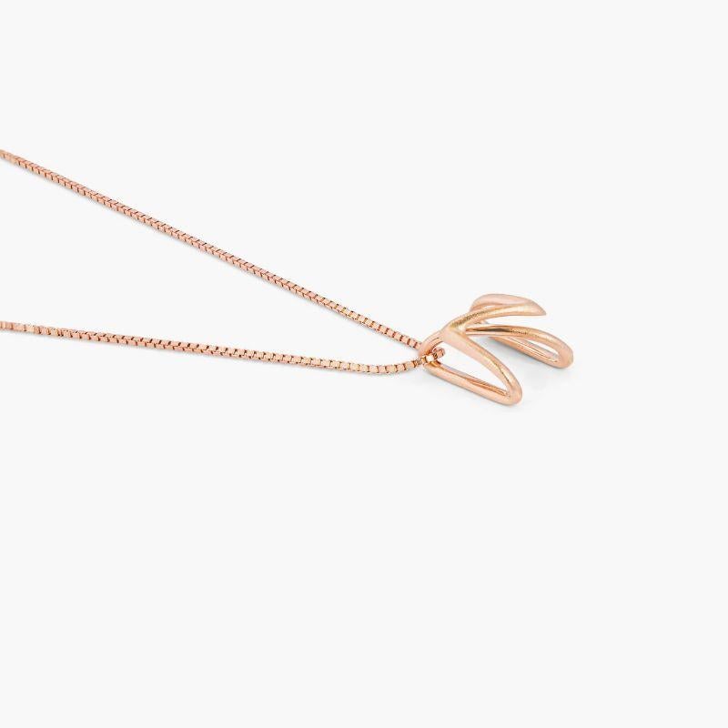 Rose Gold Plated Sterling Silver Apex Necklace

This necklace creates a refined curvature originating from a simple gesture made through a single continuous line sketch. The collaboration between Tateossian and Zaha Hadid design creates a contrast