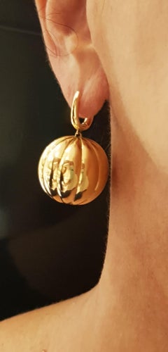 Rose Gold Pumpkin Earrings