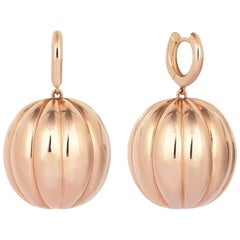 Rose Gold Pumpkin Earrings