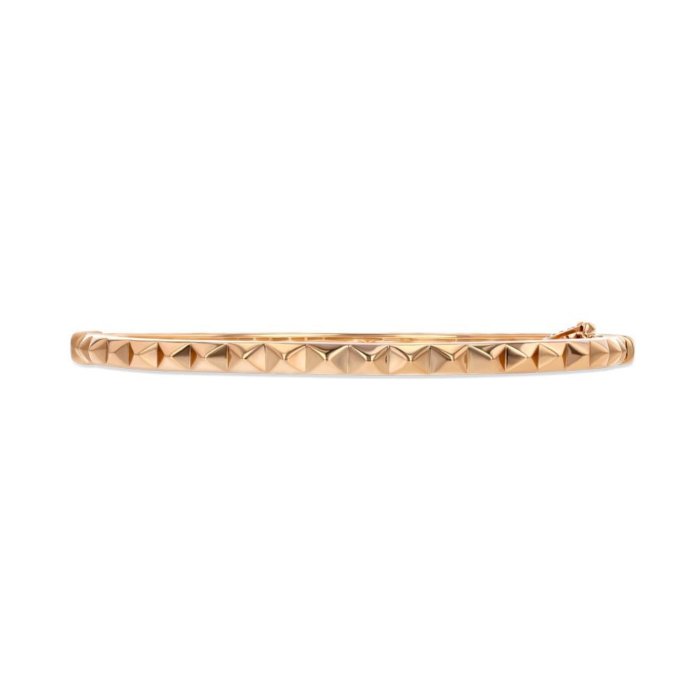 Rose Gold Pyramid Bangle In New Condition For Sale In Aspen, CO
