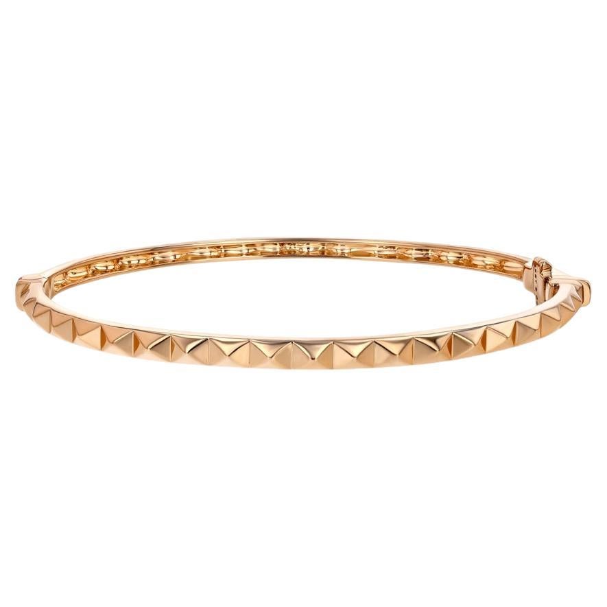 Rose Gold Pyramid Bangle For Sale