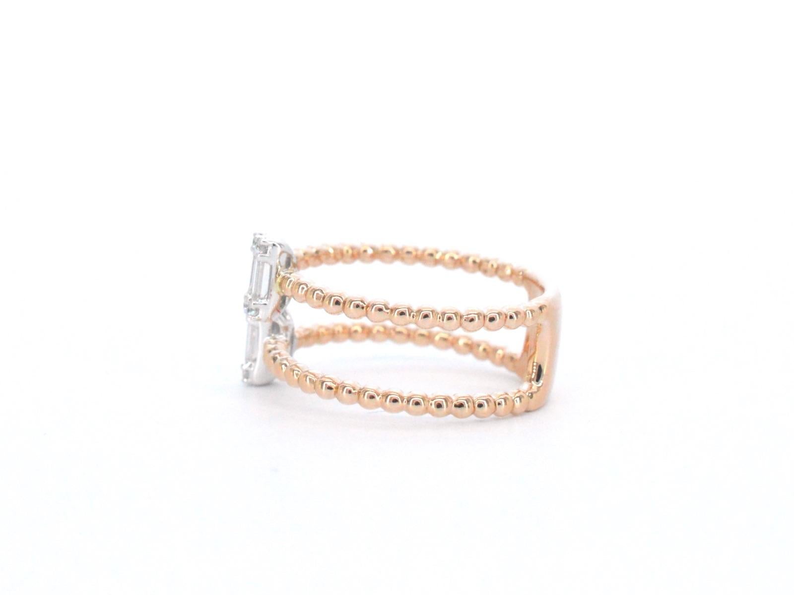 Ring aus Roségold mit Diamanten besetzt im Zustand „Hervorragend“ im Angebot in AMSTELVEEN, NH
