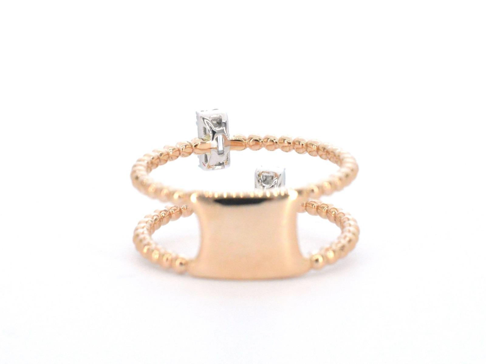 Rose Gold Ring Set with Diamonds For Sale 1
