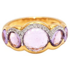 Rose Gold Ring with Amethyst