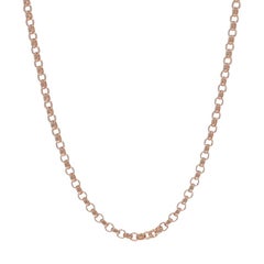 Rose Gold Rolo Chain Necklace 16" - 14k