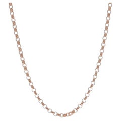 Rose Gold Rolo Chain Necklace 16" - 14k