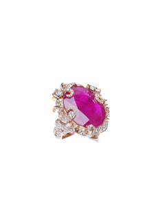 Rose gold Ruby Cocktail Ring