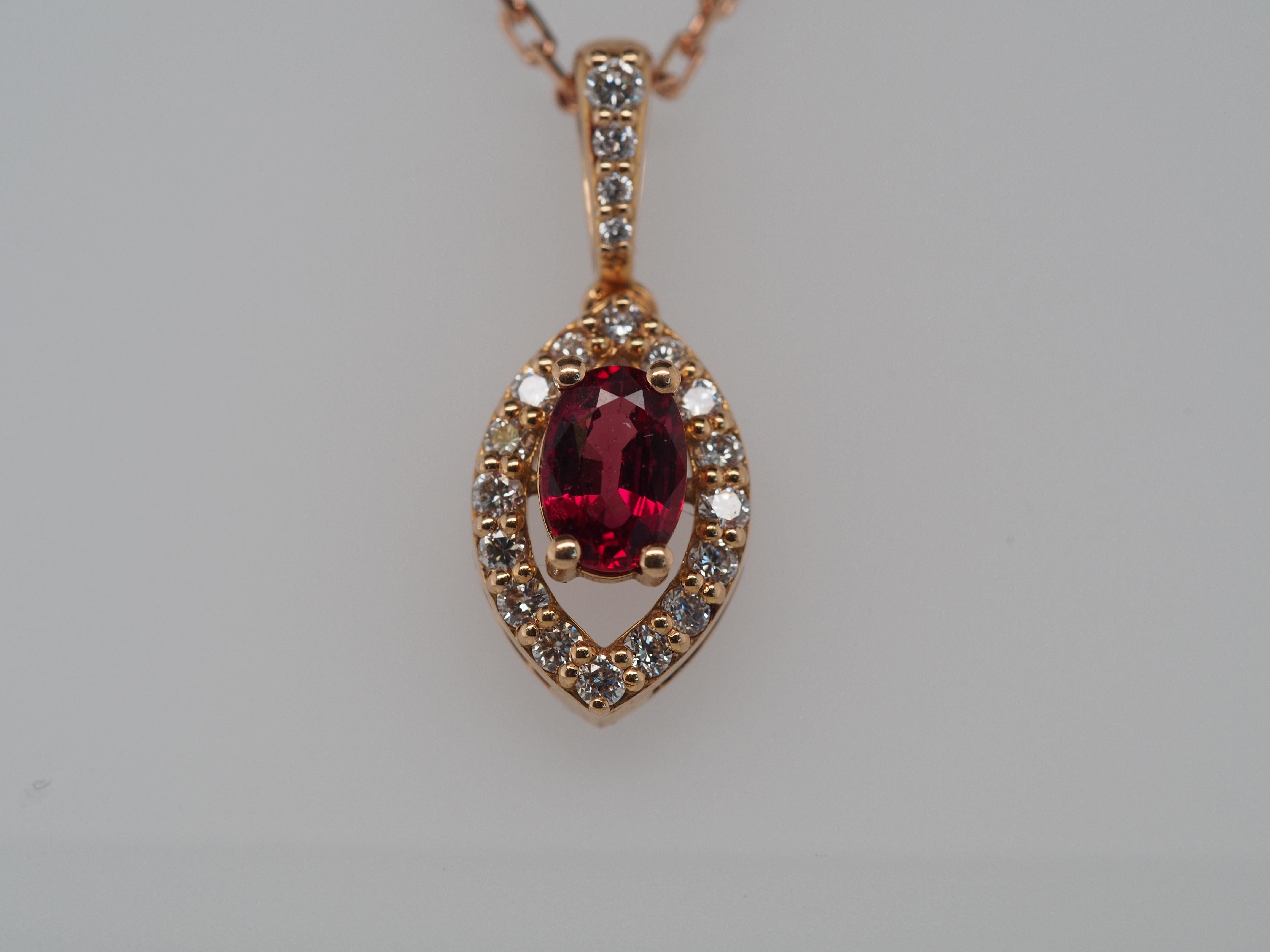 Item Details:
Metal Type: 18K Yellow Gold [Hallmarked, and Tested]
Weight: 4.5 grams
Ruby Details: Natural, .50ct, Deep Red, Oval Shape
Diamond Details: .25ct,total weight. G-H VS Clarity.
Length: 17 Inches
Condition: Excellent
Price: $1200