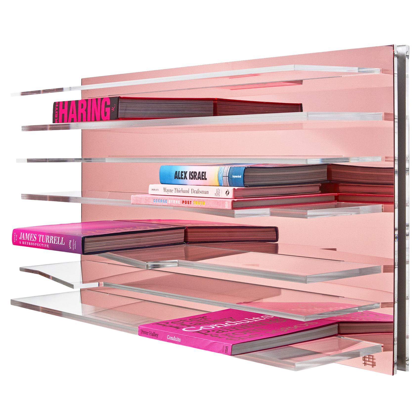 Roségoldenes Sapere bücherregal von Migdalia Salazar, Spiegel-Acrylregal im Angebot