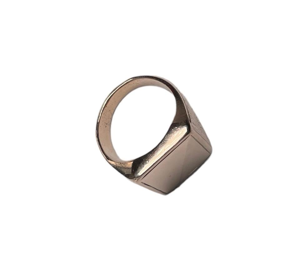 Rose Gold Signet Ring For Sale 1