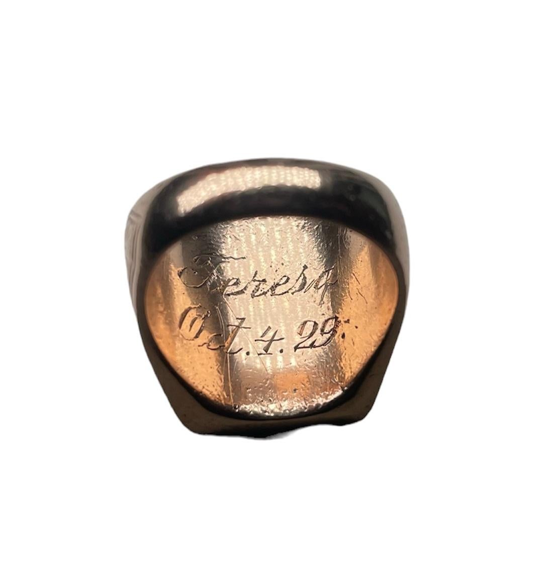 Rose Gold Signet Ring For Sale 3